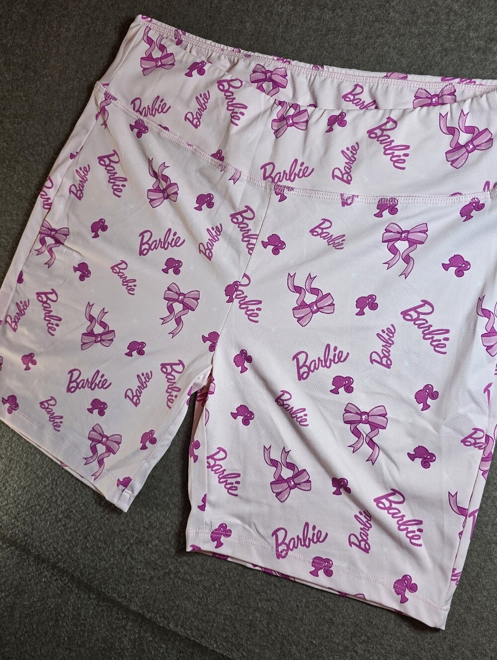 Barbie Light Pink Shorts Hot Pink Barbie Design Biker Shorts Stretch Women's XXL